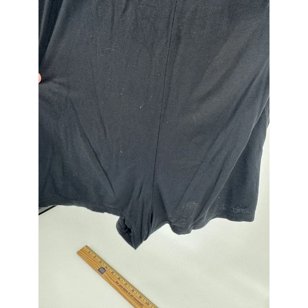 Free People FP Beach Romper Womens Small Black Wrap Draped Sleeveless Summer Bo